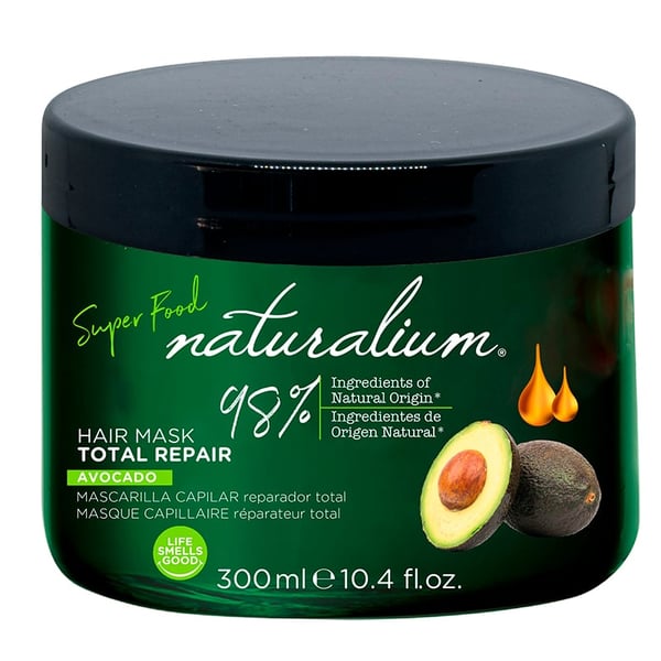Mascarilla capilar con extracto de aguacate Naturalium Superfood (300ml): Con efecto total repair para fortalecer el cabello
